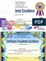 Academic Excellence Cert