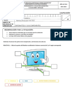 Evaluación Quimestral Primero de Básica