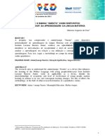 O Animê E O Mangá "Naruto" Como Dispositivo Potencializador Da Aprendizagem Da Língua Materna