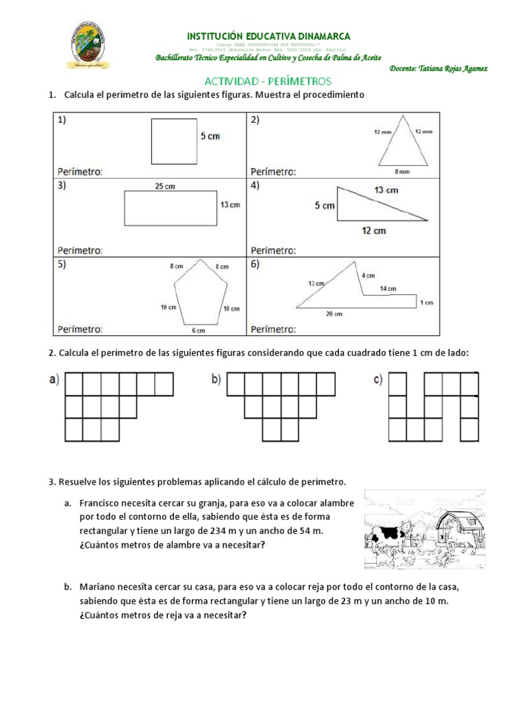 Actividad Perímetros | PDF