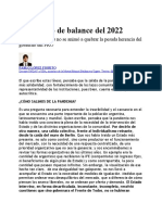 Intento balance 2022