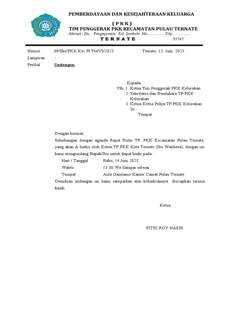Surat HKG PKK | PDF