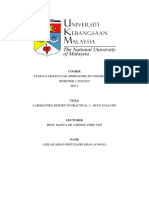 Laboratory Report On Practical 2 - RFLP Analysis (A184381)