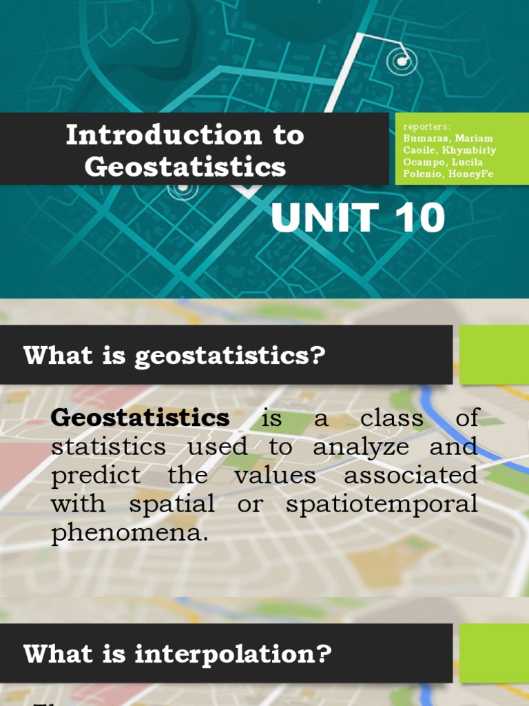 Unit 10 introduction to geostatistics gec abe 2 pdf sampling