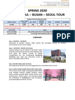 Spring 2020 Seoul - Busan - Seoul Tour