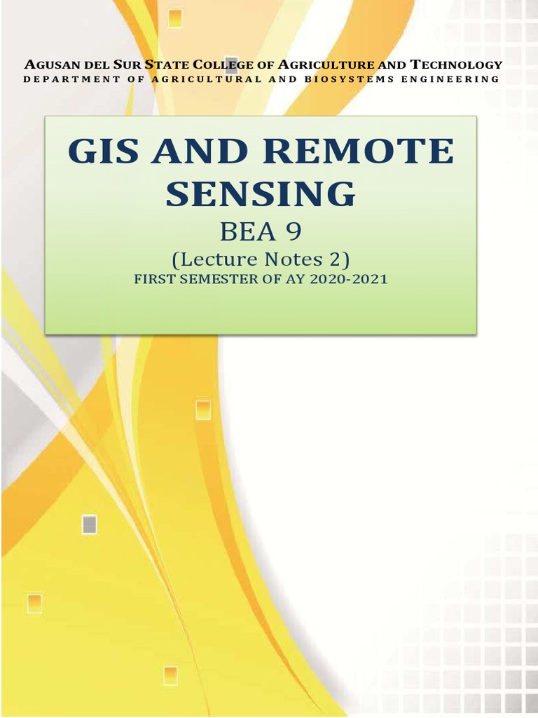 GIS and Remote Sensing Lecture Notes | PDF | Geographic Information ...
