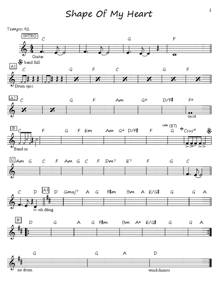 Shape of My Heart PDF