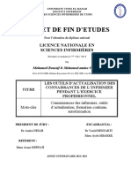 Projet de Fin D'Etudes: Licence Nationale en Sciences Infirmières