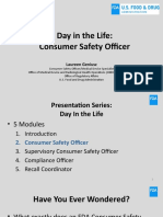 ORA - A Day in The Life - Consumer Safety Officer - Module 2