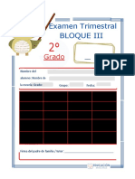 Examen Trimestral Bloque 3 - Segundo Grado de Primaria - EDUCACION MAESTROS