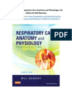 Test Bank For Respiratory Care Anatomy and Physiology 3rd Edition by Will Beachey