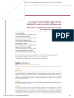 La Evaluación Clínica Objetiva Estructurada Desde El Área de Formación Médica General