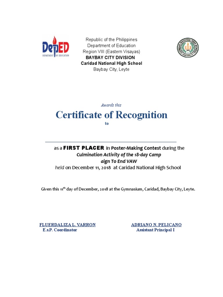 NATIONAL HISPANIC RECOGNITION PROGRAM CERTIFICATE visual data 4