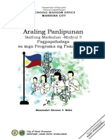 Araling Panlipunan: Pagpapahalaga Sa Mga Programa NG Pamahalaan