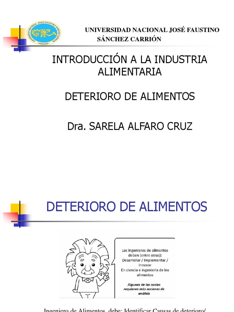 Deterioro de Alimentos y Causas | PDF | Alimentos | Química