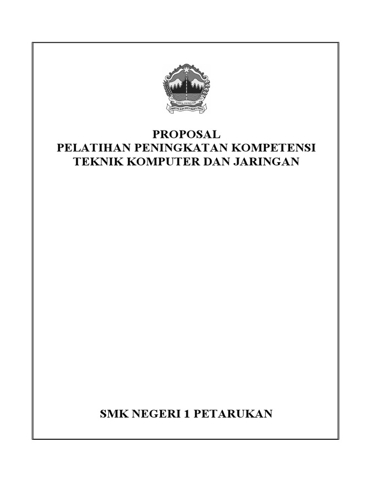 Proposal Pelatihan TKJ SMK N 1 Petarukan | PDF | Komputer