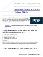 CSS 2023 General Science &#038 Ability (GSA) Solved MCQs