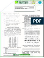 Avaliação História 4° Ano