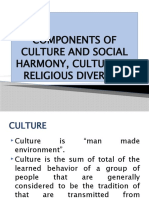 4 Components of Culture & Social Harmony, Cultural & Religious Diversity