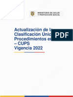 Actualizacion Cups Vigencia 2022