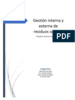 Gestión Interna y Externa de Residuos Sólidos