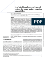 2021 The Impacts of Subsidy Policies and Channel Encroachment On The Power Battery Recycling of New Energy Vehicles