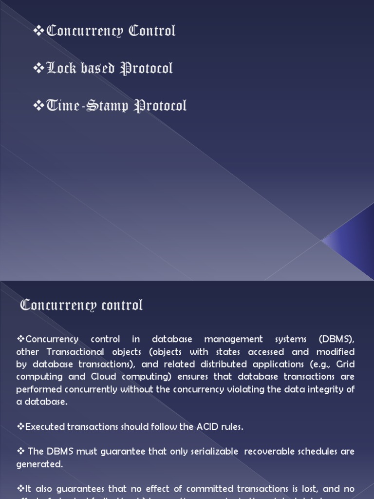Lock-Based Concurrency Control in DBMS | PDF | Database Transaction ...
