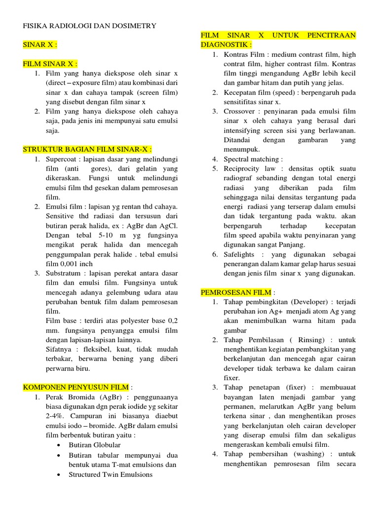 Note Fisika Radiologi Dosimetri | PDF