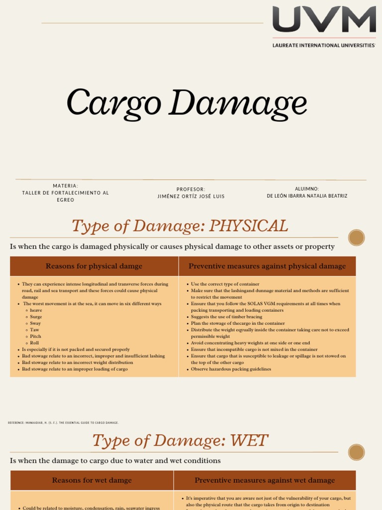 Cargo Damage PDF Cargo Pollution