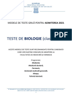 2023 Medicina Teste Biologie