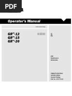 Operator Manual Genie GR Series