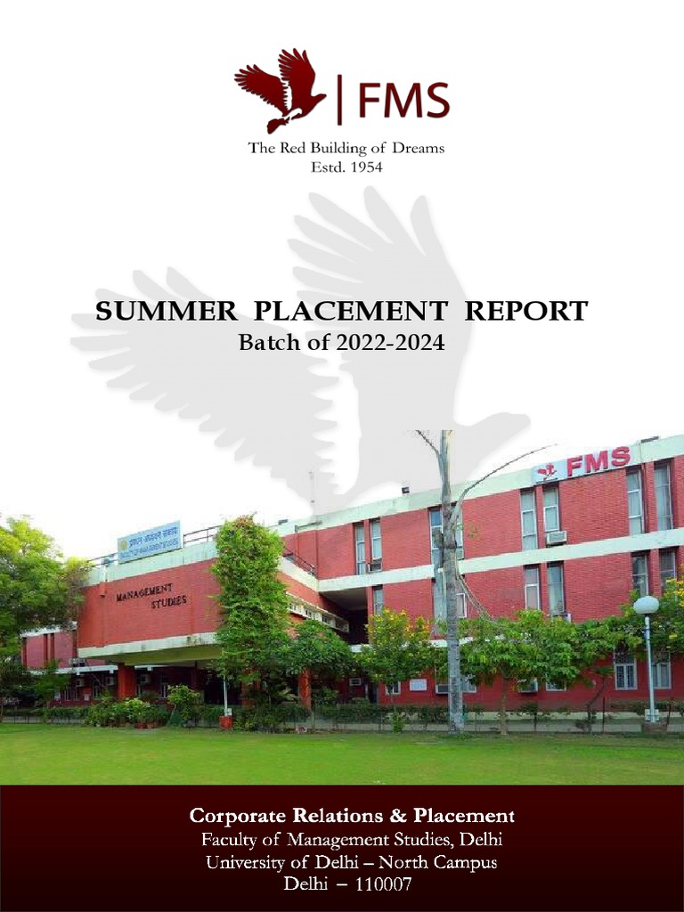 Fm S Summer Placement Report 2024 Pdf Business Economies