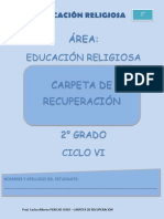 Carpeta de Recuperación 2° Religion