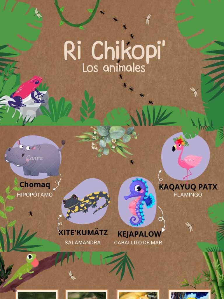 Animales Exóticos en Kaqchikel | PDF