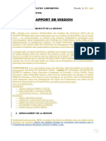 Rapport de Mission D'assistance Technique Sur L'elaboration Des Contrats de Perf
