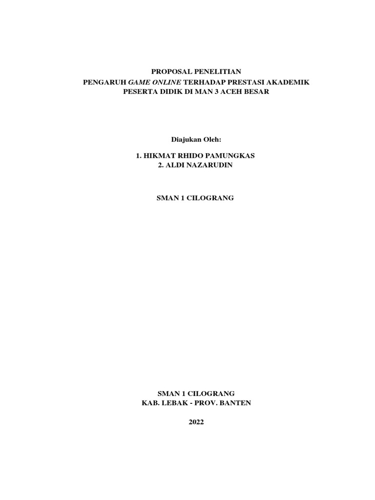 Pengaruh Game Online PDF