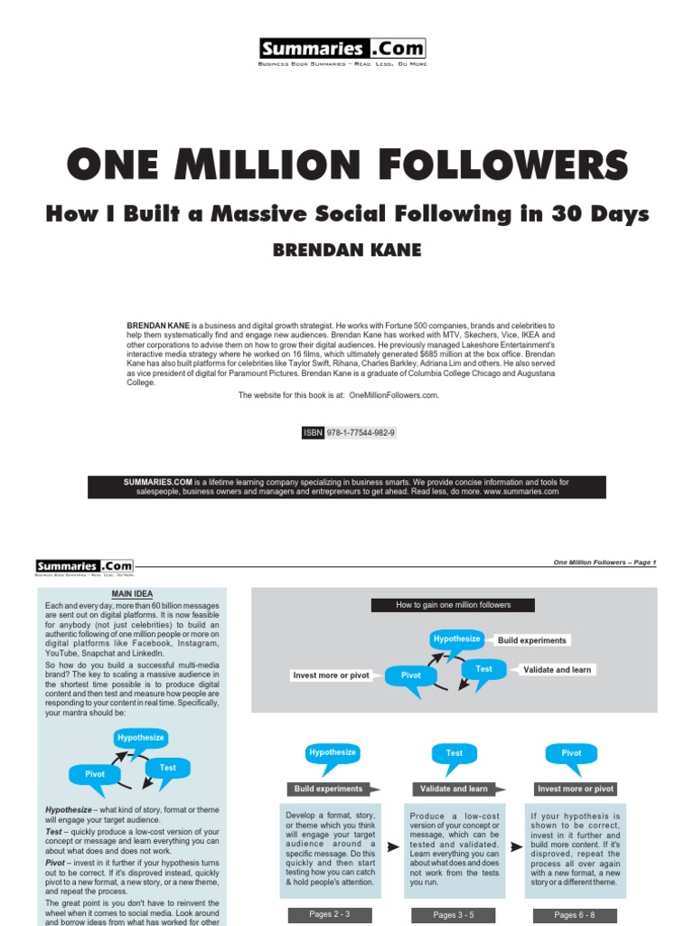 One Million Followers | PDF | Hypothesis | Social Media