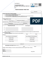 013 Parents or Guardians Permit Form