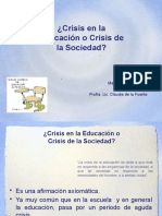 #3 Crisis de La Educacion o de La Sociedad