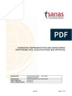 Nominated Representative and Signatories: Responsibilities, Qualifications and Approval