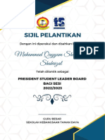 Sijil Pelantikan Student Leaderboard