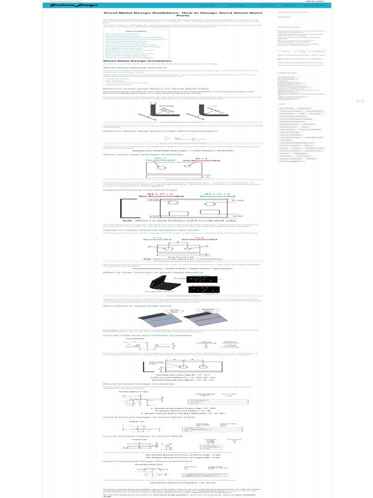 Sheet Metal Design Guidelines PDF