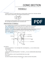 Parabola - Formula Sheet - MathonGo