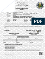Permits & Licensing Office Occupational Permit: Republic of The Philippines Davao City Office of The City Mayor