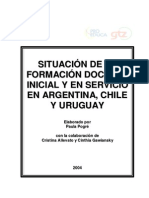 Situacion Formacion Docente Chile Uruguay Argentina