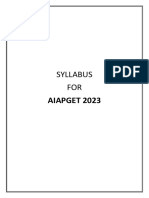 Syllabus FOR: AIAPGET 2023