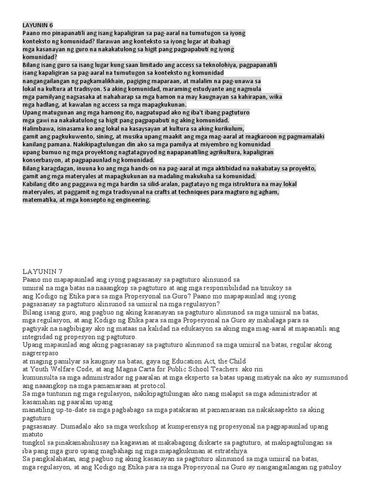 Layunin 6 | PDF