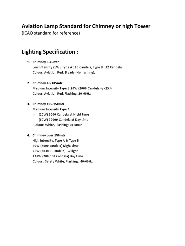Aviation Lamp Standard for Reference (1) | PDF | Lighting | Electrical ...
