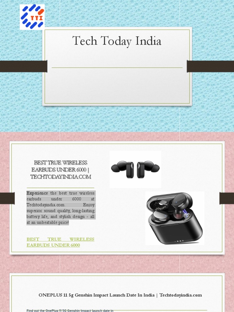 Best True Wireless Earbuds Under 6000 PDF