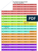 University Schedule For Regular Student First Term 1432/1433 H